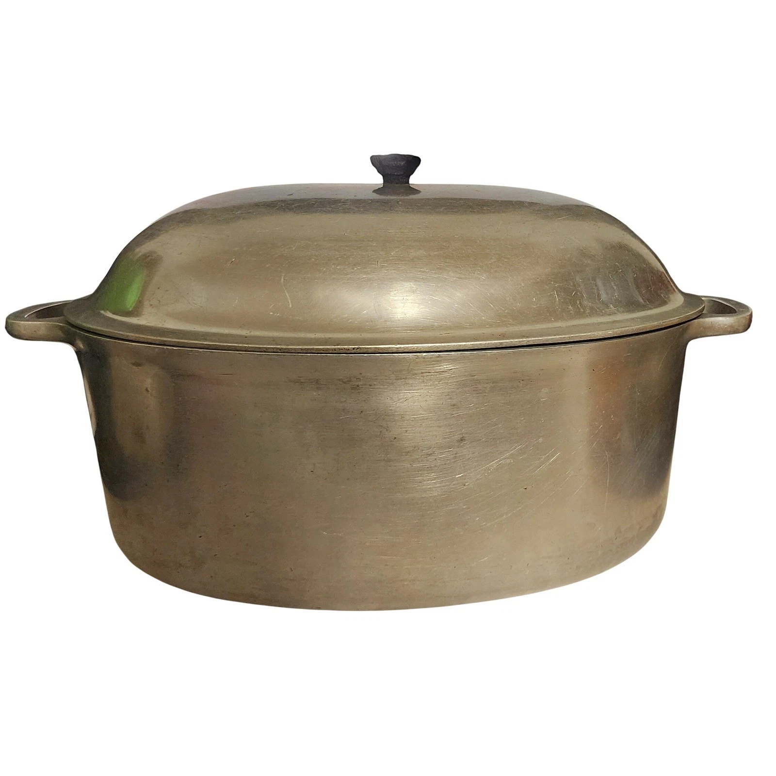 VTG Medium Majestic Cookware Oval Dutch Oven Aluminum Roaster Pot with Lid