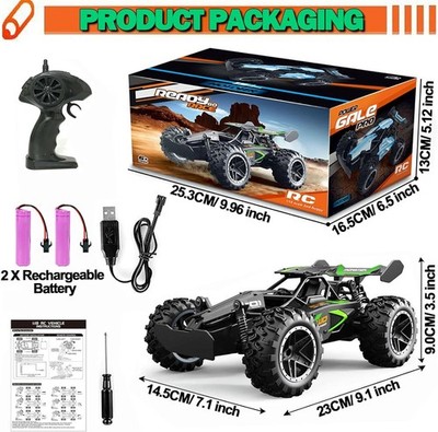 SZJJX Ferngesteuerte Autos - 2,4 GHz High-Speed RC Auto für Kinder, 15 km/h + 2 WD