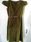 Strasburg Girls Green Velvet Dress Plaid Ribbon Belt  Holiday  Party Sz 12 — photo 3