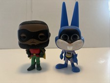 Funko Pop! Bugs Bunny & LeBron James as Batman & Robin. Loose