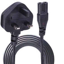 Samsung UE49KS8000T TV  2m UK Plug Power Cable Lead Black