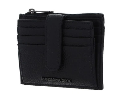 MANDARINA DUCK étui pour carte de crédit Mellow Leather Card Case Nero - Photo 1/4