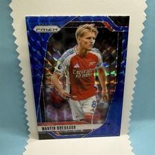 Panini Prizm 24-25 Arsenal Martin Ødegaard Odegaard Blue Mosaic Soccer Card #23