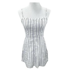 Urban Outfitters Kimchi Blue Women’s Size 0 - Linen Striped Button Strappy Dress