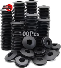 100Pcs Glad Hand Seals Rubber Truck Gladhand Seals Black Polyurethane Seal Washe