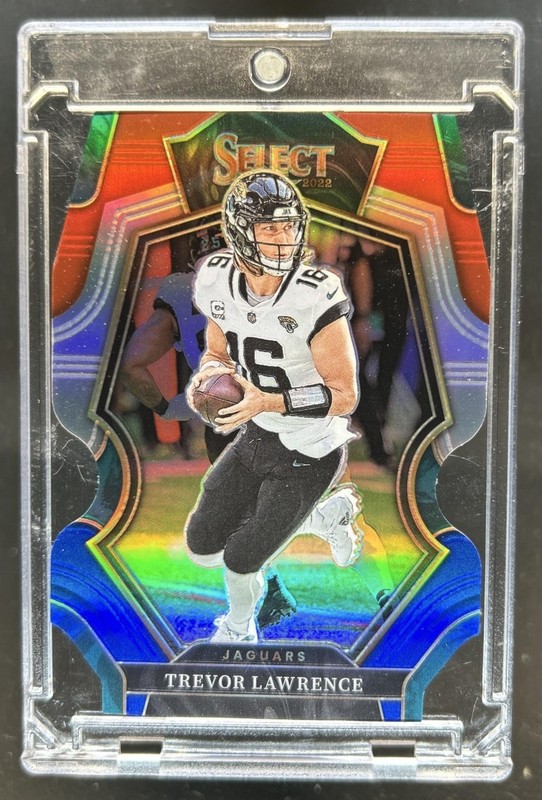 2022 Panini Select Trevor Lawrence Red and Blue Prizm Die Cut Premier Level #145