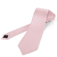 63'' XL Men's Ties Extra Long Solid Pure Color 3.35" 8.5CM Necktie Light Pink