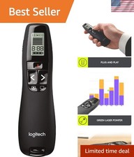 Wireless Presenter R800, PowerPoint Clicker with Green Laser Pointer, Wireles...