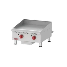 Omcan USA 43017 24" Countertop Thermostatic Gas Griddle, 3/4" Steel Plate, 60...