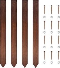 4 PCS Carbonized Yard Signs Stakes 17.32 x 1.5 Inches Yard Sign Support Yard ...
