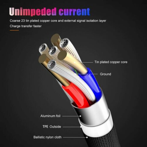 MCDODO Braided LED USBC Fast Charging Data Sync Cable for Samsung Android USB-C - Picture 4 of 9