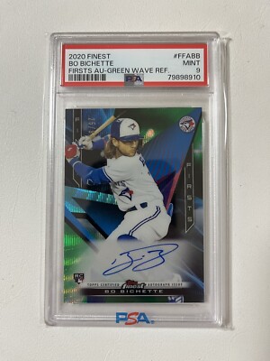 Bo Bichette PSA 9 #25/99 Green Wave RC Auto 2020 Topps Finest 