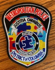 2021 DC Police Autism Awareness Patch MPD Washington DC Limited Edition
