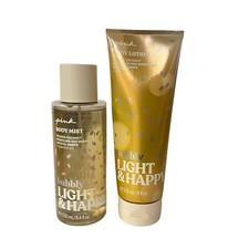 Victoria's Secret Pink Light  Happy Bubbly Mist  Lotion Set