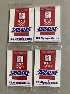 1992 Snickers U.S. Olympic Trading Cards Factory Sealed Lot of 4