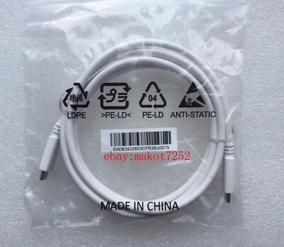 New Original LG EAD63932603 1.5m White USB-C-C Cable for LG 27UD88-W Monitor PC