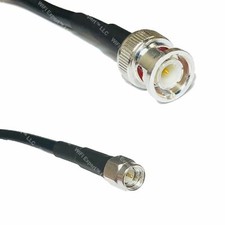 USA-CA LMR195 BNC MALE to SMA MALE Coaxial RF Pigtail Cable