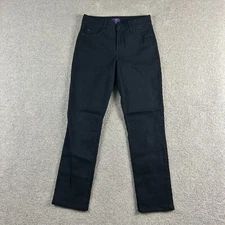 NYDJ Women's Skinny Jeans Black Mid Rise Stretch Denim Size 4 USA Made
