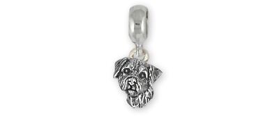Border Terrier Jewelry Sterling Silver Handmade Border Terrier Charm Slide  This