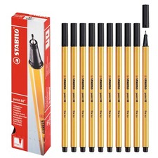 Stabilo Fineliner Black Point 88 Drawing Writing Pen (88/46) BLACK - 10 Pack! UK