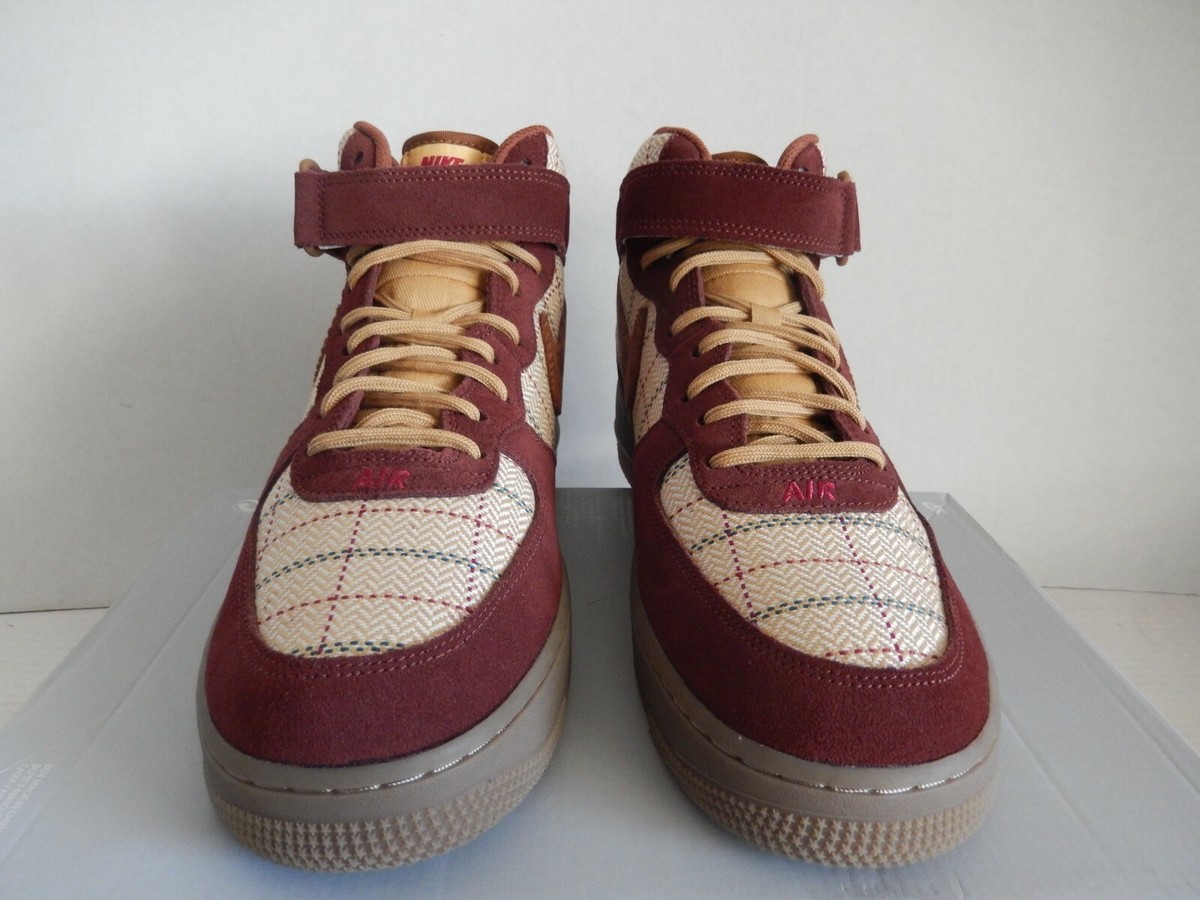 NIKE AIR FORCE 1 MID 07 LV8 GUM DARK BROWN-NOBLE RED 