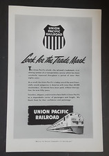 Original Union Pacific Railroad Train Print Ad Mid-Century 1940s CA Vintage #11