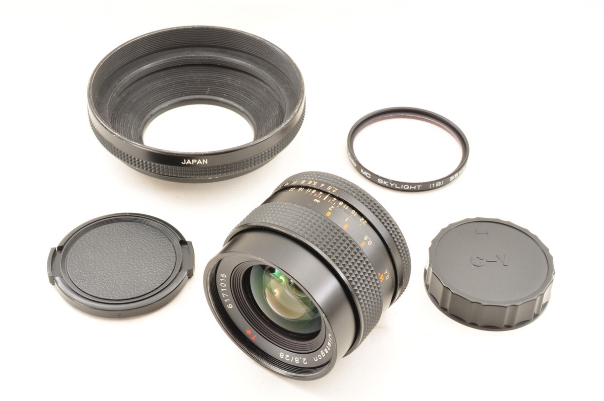 CONTAX Carl Zeiss Distagon 28mm F/2.8 T AEJ Lens /Metal Hood1