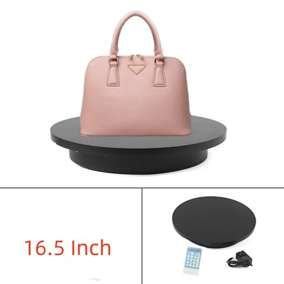 16.5'' 360° Remote Electric Motorized Rotating Turntable Display Stand 110-220V