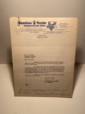 1945 Texarkana Gazette Letters W. E. Hussman Community Service Council