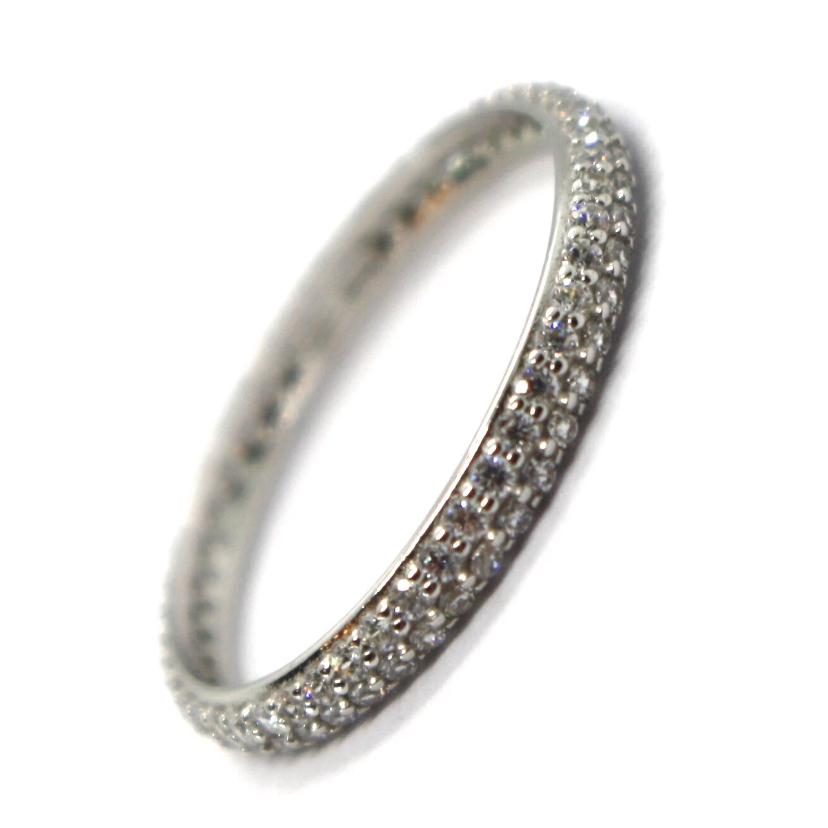 Eternity Anello In Argento 925 Con Zirconia Cubica – Simil-Diamante, Ipoallergenico, Per Fidanzamento O Regalo - 4