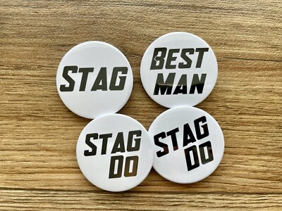 Personalisierter Junggesellenabschied - Pin Anstecker Set 45 mm x 12