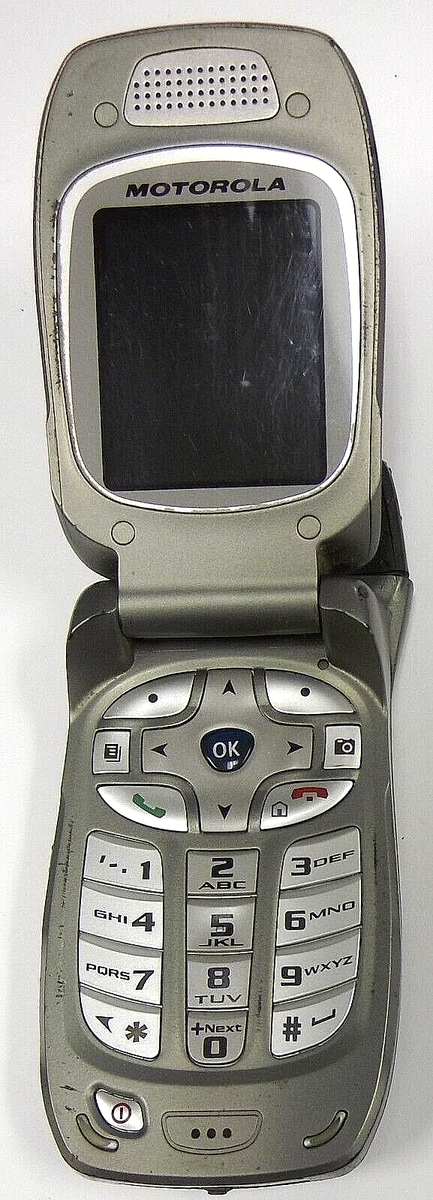 Motorola i850 - Gray and Black ( Nextel ) Rare PTT iDEN Flip Phone