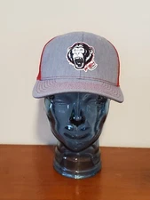 Scream’n Fish Monkey Richardson 112 Hat Red Gray Trucker Ball Cap