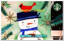 STARBUCKS CANADIAN CHRISTMAS SNOWMAN RED CARDINAL BIRD COLLECTIBLE GIFT CARD