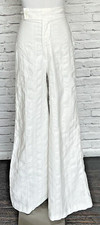 Vintage H.I.S. Bellbottom Pants White Flare Wide Leg 1970s Women's Size 4/6 95