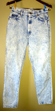LEE VTG 80s High Waist Jeans Zip Fly Acid Wash MOM JEANS 28 x 30 med 12