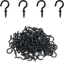 100 Pcs 1/2 Inch Mini Screw-In Cup Hooks Ceiling Screw Hooks for Indoor Outdoor