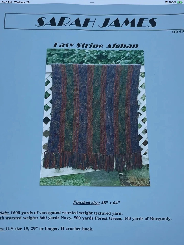 VTG Boutique Artisan Knitting Pattern Landscape Shawl, Neck Scarf & Easy Afghan - Image 3 of 4
