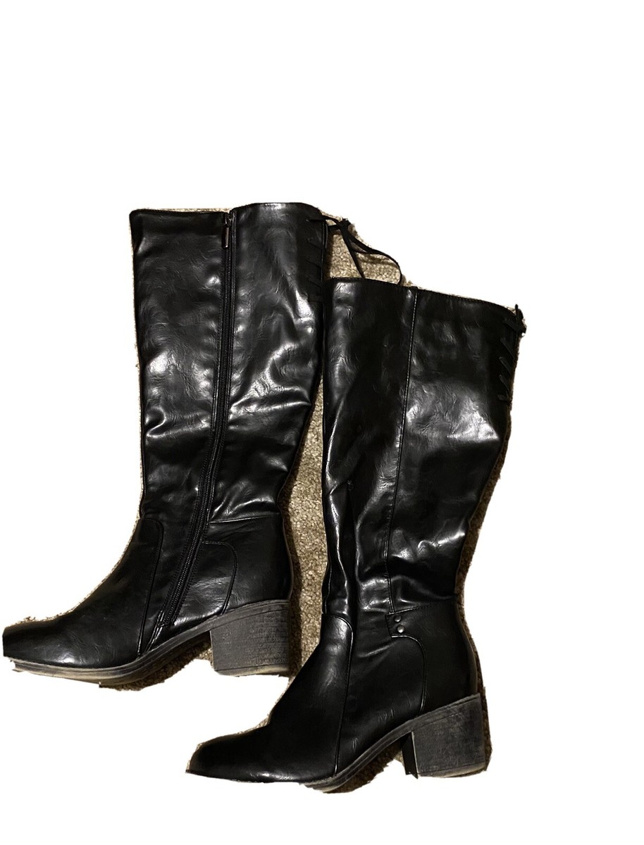 Rue 21 ETC! Boots With Full Zipper Top Size Black Boots