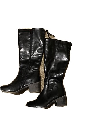 Rue 21 ETC! Boots With Full Zipper Top Size Black