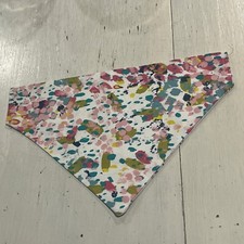 Reversible Neckerchief Dog Bandana Neckwear Handmade-M 11 3/4  X 8  