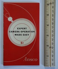 Ansco Expert Camera Operation Made Easy Booklet 1953 Types Exposure Controls