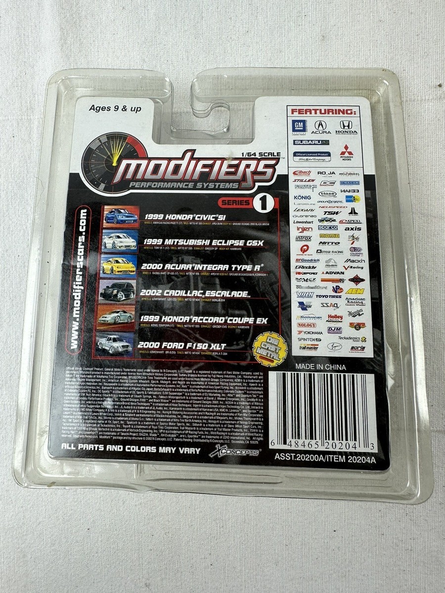 X Concepts Modifiers 1999 Honda Accord Ex Series 1 Die Cast SUPER