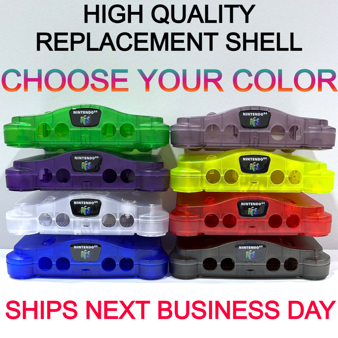 NEW Translucent Clear Console Replacement Case Shell Nintendo 64
