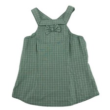 Tulle Women?s Sleeveless Top Size Large Bow Green Square Print Classic Southern