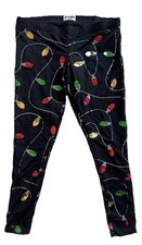 NWT Tipsy Elves Christmas Lights High Waisted Leggings Sequins XXL