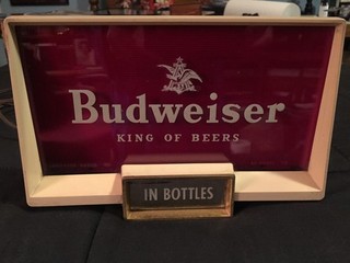 vintage budweiser lighted sign
