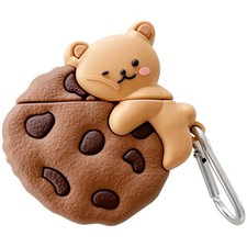 AirPods 3 Case: 3D Cartoon Bear Silicone Cover with Keychain for Girls Women