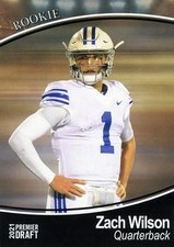 2021 SAGE HIT #108 Zach Wilson Rookie RC Card. rookie card picture