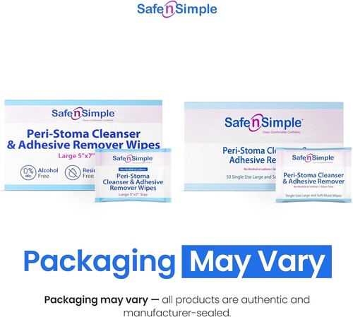 Adhesive Remover for Skin - 5"x7" 50 Wipes - Stoma Adhesive Remover Wipes - A... - Picture 3 of 8